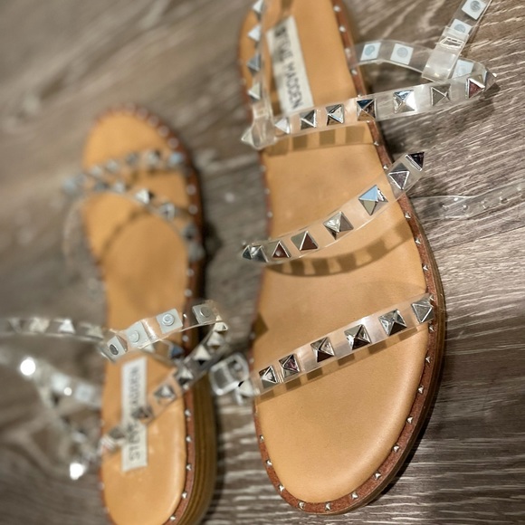 Steve Madden studded clear sandals 7.5 - Picture 2 of 3